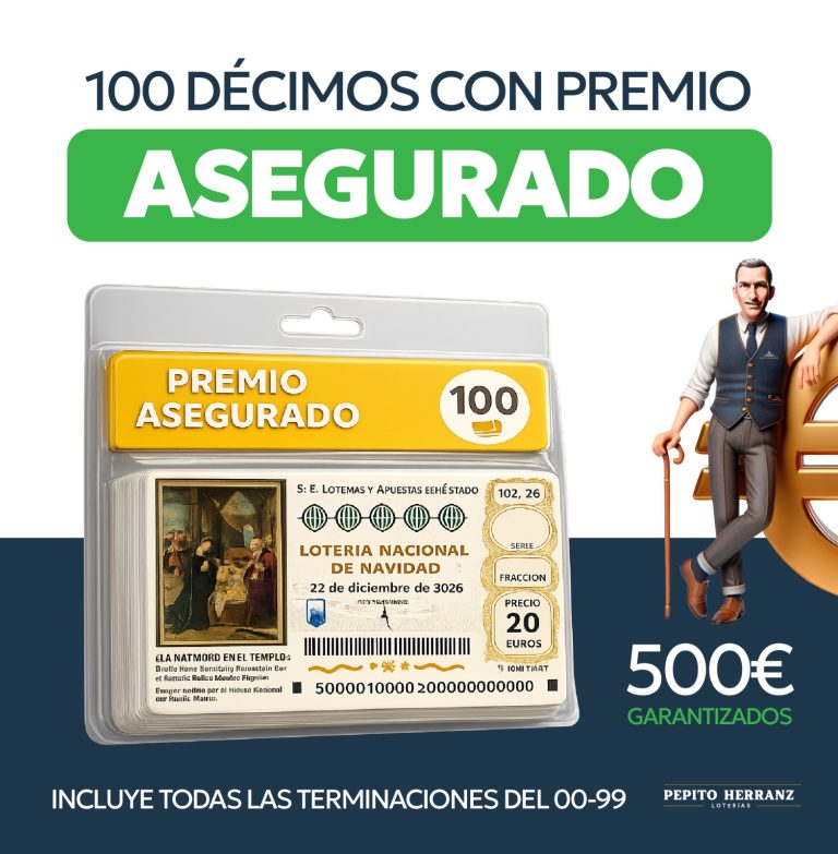 Packs de Lotería Nacional con devolución garantizada: jueves, sábado y Navidad