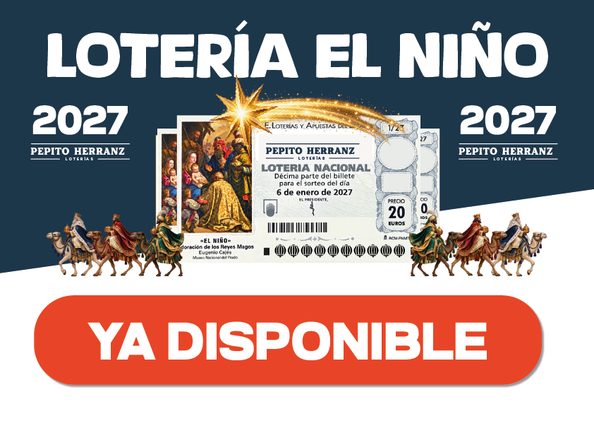 Lotería del Niño 2027 ya a la venta en Loterías Pepito Herranz